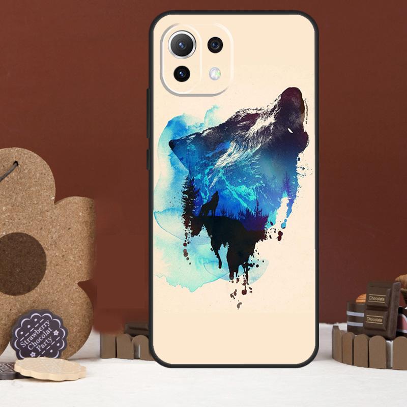 wolf art black Case For Xiaomi 17 Pro Max 14 15 Ultra 15T 13T 14T POCO F8 Ultra F7 F5 F6 X5 X6 X7 Pro Cover