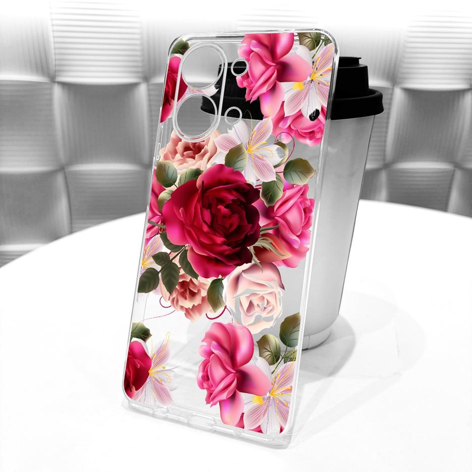 For Vivo Y05 4G Case Colorful Flowers Painted Cover Clear Silicone Soft Slim Phone Case For Vivo Y11d Y 05 VivoY05 VivoY11d Bags