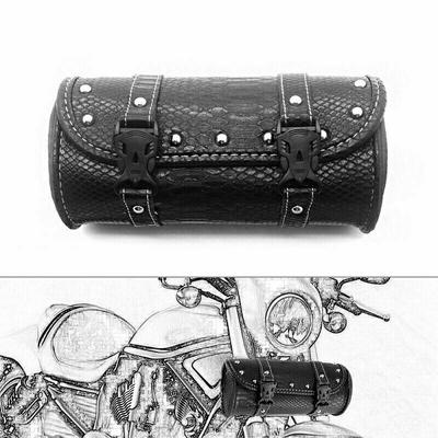 Motorrad Gabeltasche Leder Satteltaschen Lenkertasche Vordere Gabel Werkzeugrolle Tasche Zylinderförmige Tasche Motorradgepäck Satteltaschen