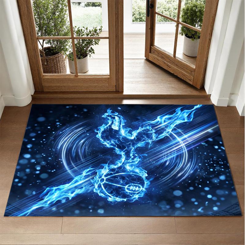 Tottenham Hotspur Design Crystal Velvet Rug Soft Decorative Mat for Bedroom Entrance