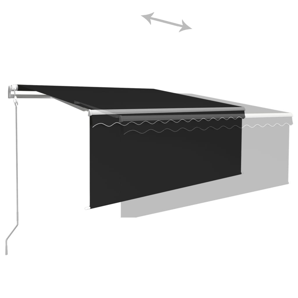 Retractable Awning with Valance 3x2.5 M Anthracite