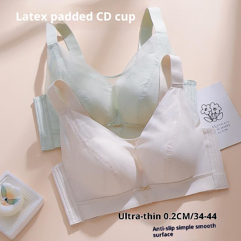 Latex Übergröße Vollschalen Sommer Ultra-dünne Unterwäsche Große Brust Kleine Seitenbrüste Schlauchtop Anti-Exposition Bügelloser BH