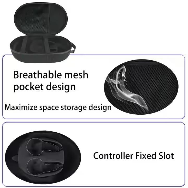 Harde Draagtas voor Meta Quest 3 EVA Beschermhoes Opbergtas voor VR Gaming Headset en Controllers