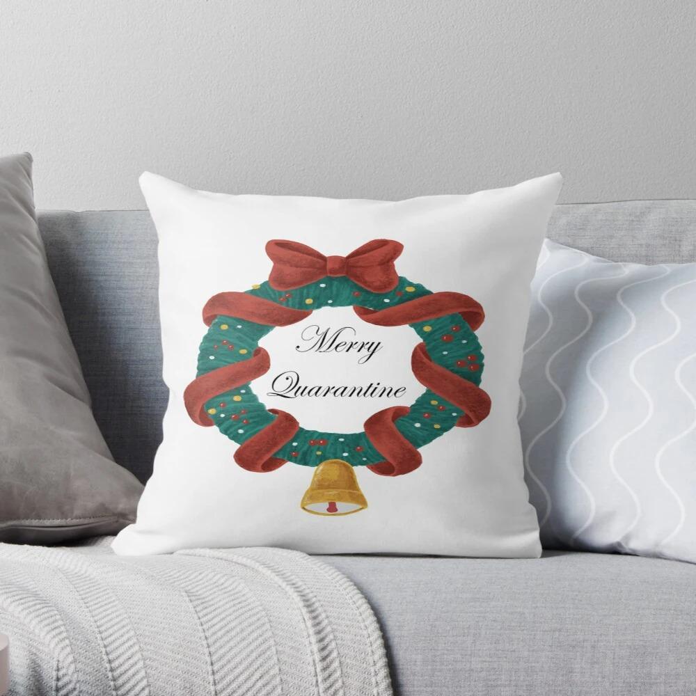 Merry Christmas Decoration Home Pillowcase Cushion Cover Autumn 45X45Cm Red Living Room Sofa Bed Pillowcase