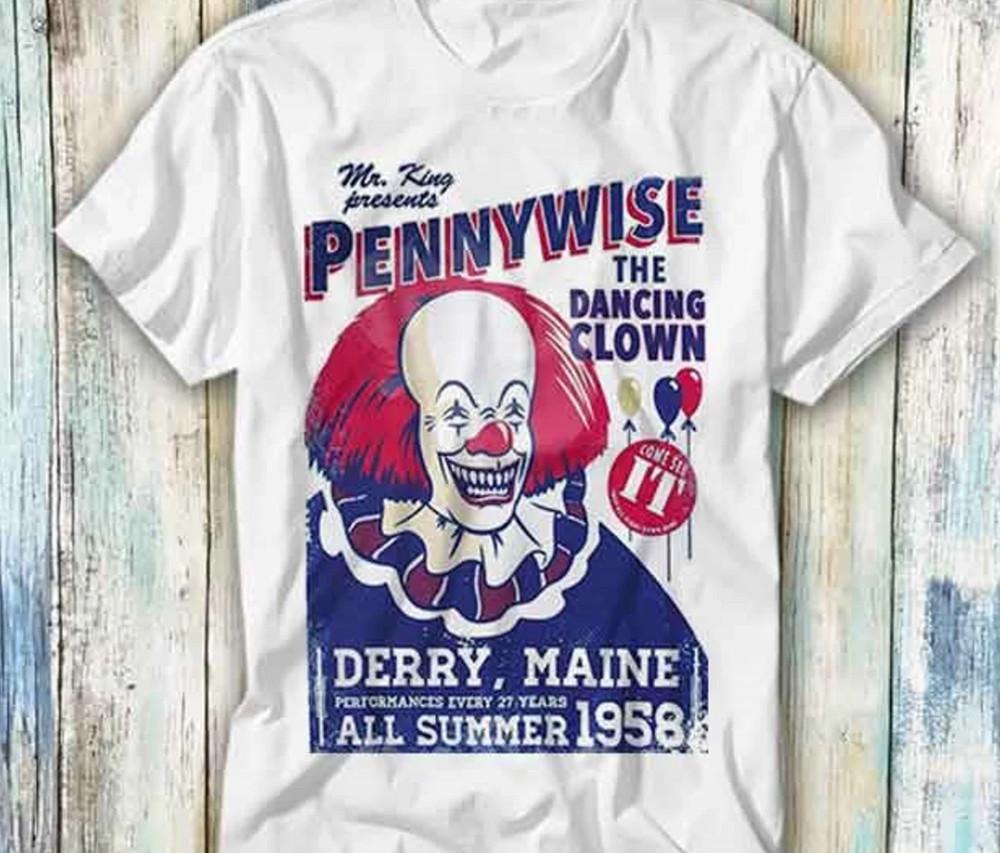Pennywise The Dancing Clown Stephen Kings It Meme Gift Funny T-shirt Unisex T-Shirt XXXXL