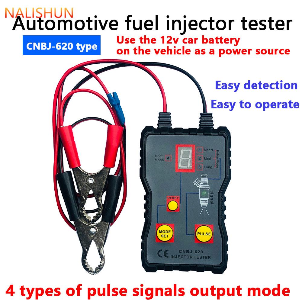 Testeur d'injecteur de carburant et outil de nettoyage DIY Kit d'outils de nettoyage automobile Nettoyeur de rinçage d'injecteur Portable 4 Modes d'impulsion Carburant de voiture