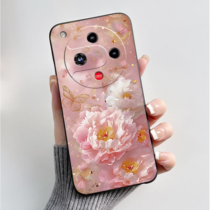 For Nubia Focus 2 5G Z2462N Case Luxury Fashion Butterfly Flowers Soft TPU Silicone Black Cover for ZTE Nubia Focus2 Phone Case