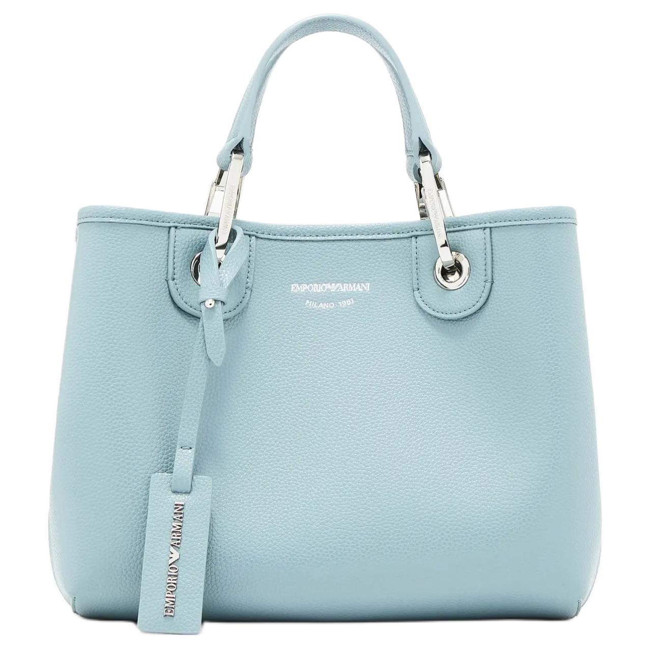 

Emporio Armani Silver Hardware Design Tote Bag Women Tote Bags Blue Gray EW000361AF12036M9110 Basic Set (Bag+Dust Bag)