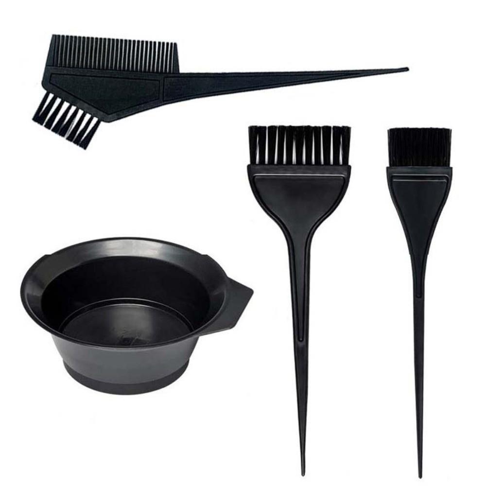 Set de 4 Piese Bol Profesional pentru Vopsea de Păr Perie de Amestecare Instrumente Profesionale pentru Vopsirea Părului Albire