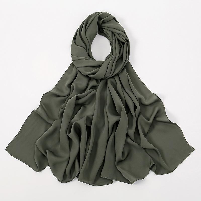 New Medina Silk Chiffon Hijab Scarf For Women Muslim Shawls Headscarf Wraps Poka Chiffon Hijab Haedband Ramadan Islamic Turban