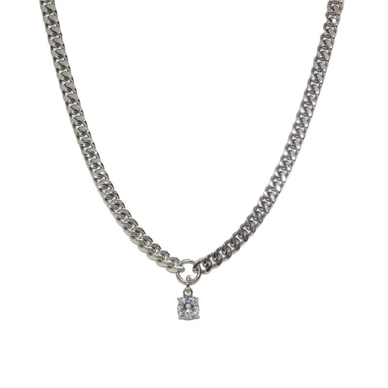Xiaohongshu Bestseller Full Diamond Pendant Necklace: Hip Hop Sweet Cool Style Choker for Women