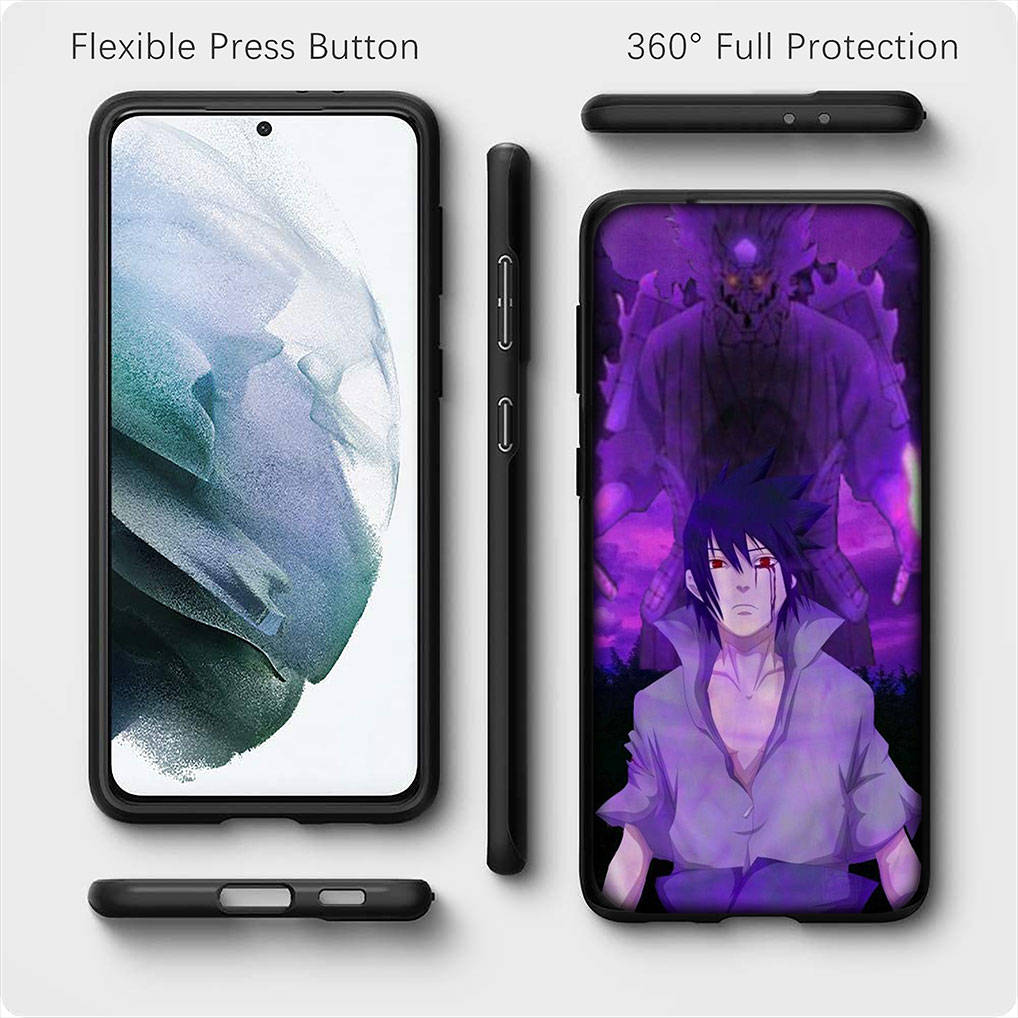for Samsung Galaxy S24 S23 iPhone 16 15 14 Xiaomi Redmi Note 13 12 11 10Plus 9 Pro Max X XR Phone Case Comics Uchiha Sasuke Naruto OPPO Huawei Cover