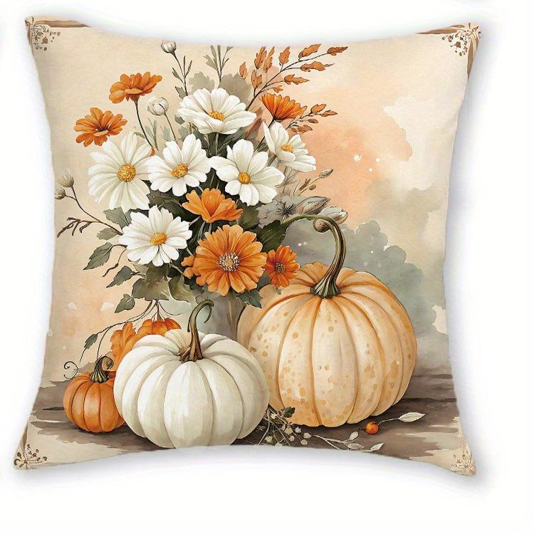 

Декор для дома Тыквы, Цветы и Часы Осенние Наволочки с Рисунком Наволочка Подходит для Дивана Спальни Автомобиля Чехол для Подушки 40x40cm