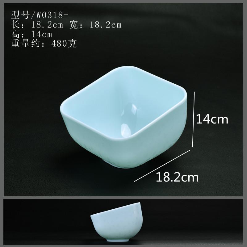 Melamine Blue Dinner Plate Restaurant Tableware Soup Bowl Dry Ice Dish Sashimi Plate Fruit Salad Bowl Dessert Plate Sushi Dish