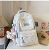 Schoolbag Korean Version of Small Fresh Schoolbag Japanese Princess Versatile Cute Star Printed Backpack Junior High School Class Backpack