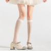Sheer Knee High Socks for Women Girls Stretchy Silk Stockings Student Girls Stockings Tube Socks Nylons Calf Socks