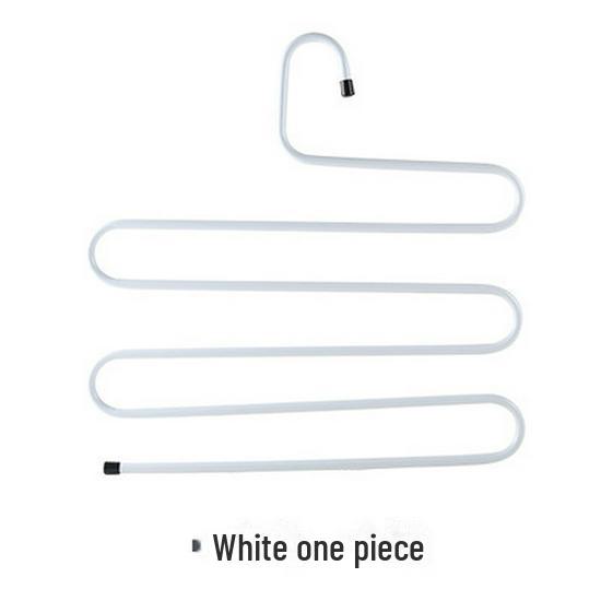 

Инновационная многослойная вешалка для брюк S-образной формы для креативного хранения вещей в доме белый