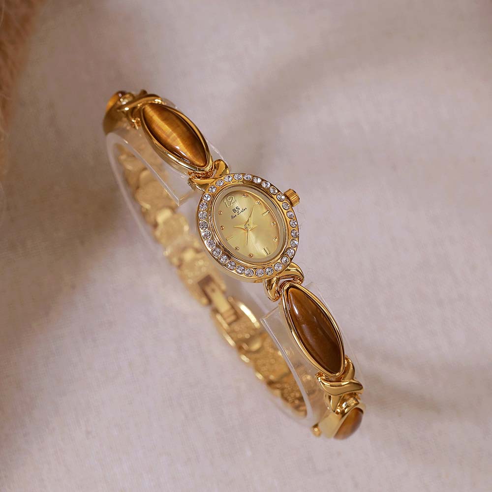 Natural Jade Women Bracelet Watch Ladies Watches Luxury High Quality Gold Silver Quartz Watches Elegant Wristwatches Dress Gift