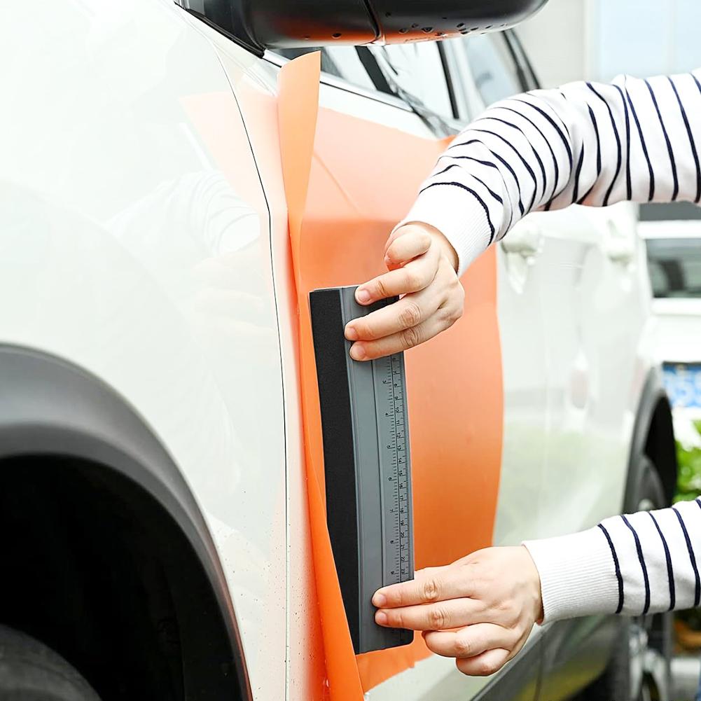 Folie Auto Vinil Măsurător Ruletă Racletă Margine Feutru Suedez Aplicator Înfășurare cu Ruletă Înfășurare Folie Geam