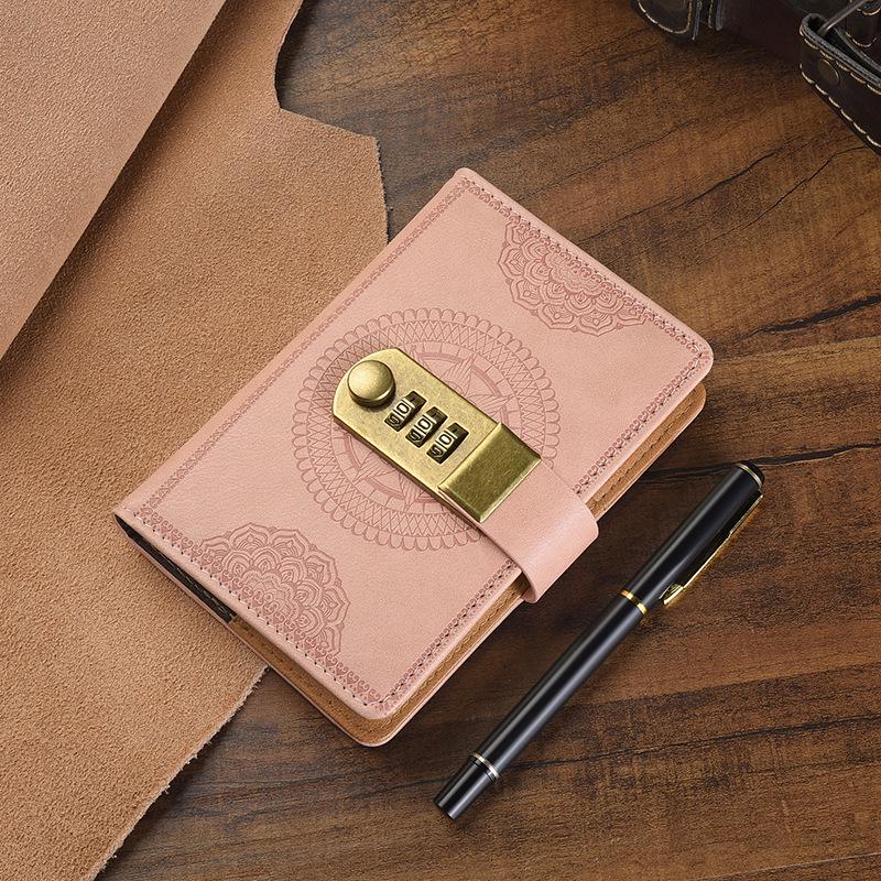 Lockable Password Book A7: Compact Retro Diary & Pocket Notebook A7
