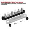 DaierTek 300A Negative Bus Bar 12V Distribution Block 6 X 3/8" M10 Terminal Studs 48V DC Positive Ground Busbar for Automotive
