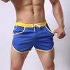 Men Color Block Summer Sports Gym Drawstring Shorts Beach Pants Swimming Trunks