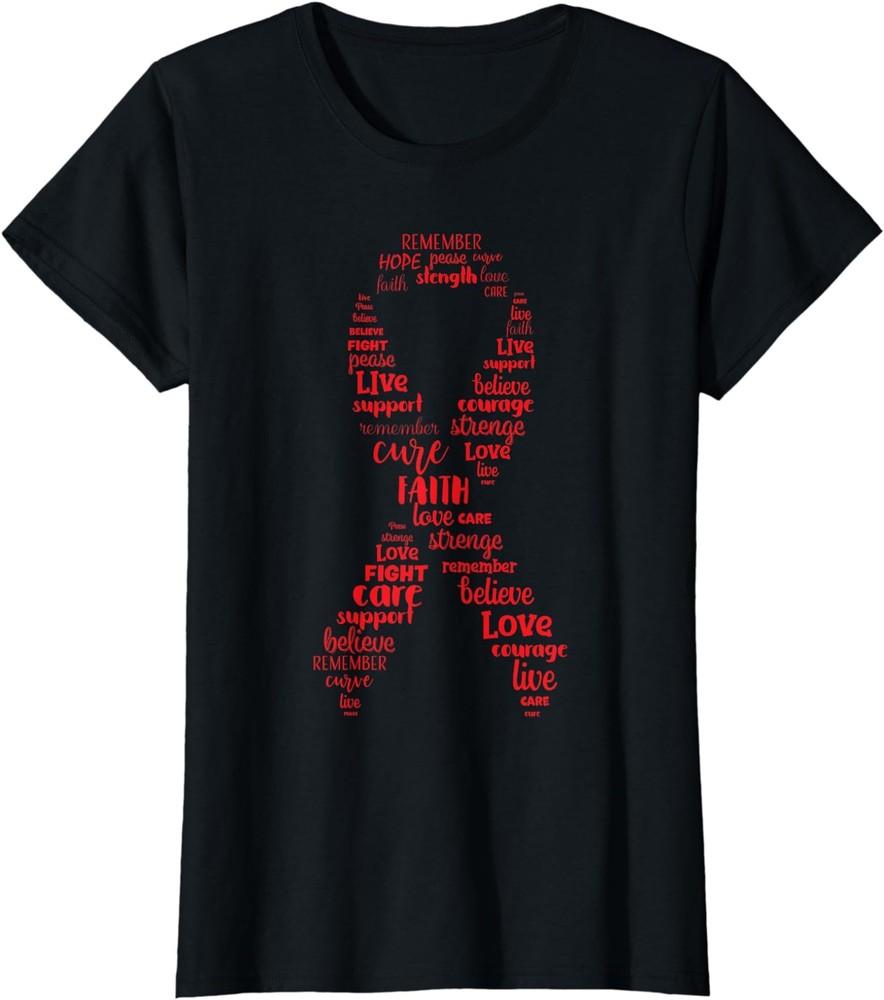 Family Sepsis Awareness Red Ribbon Sepsis Survivor Ladies039 Crewneck T-Shirt
