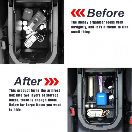 Center Console Organizer Tray Compatible with RAV4 Armrest Storage Tray
