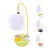 4-in-1 Interactive Cat Feather Toy for Indoor Cats Tumbler Cat Toy with Ball Track Catnip Ball Teasing Feather Kitten Exercise Toy for All Breeds