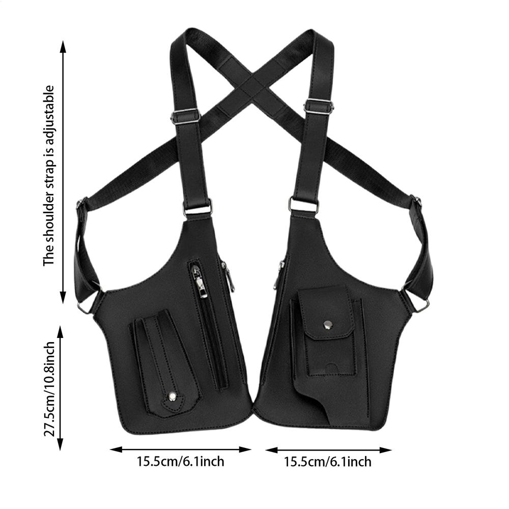 

27.5x31см Сумка проти крадіжок для чоловіків Регульована шкіряна плечова сумка для чоловіків ПУ шкіряна плечова сумка Нагрудна сумка Сумки на подвійному плечі