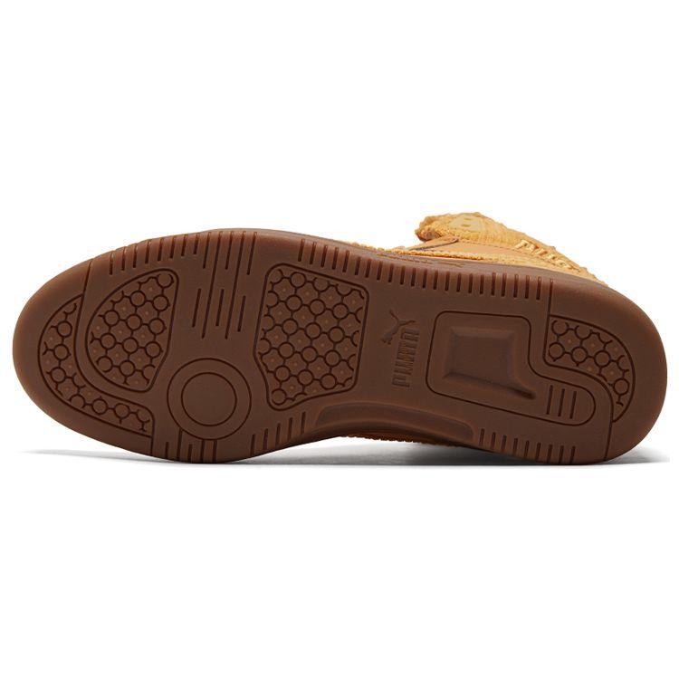 Puma Baskets Décontractées Mi-Haut Unisexe Rebound Joy Cordon en Fourrure Velours Côtelé Taffy Gum 385254-02