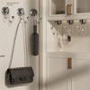 Home Multi-Functional No-Punch Hook Light Luxury Bathroom Porch Coat Hook Creative Wall Hanging Storage Rack Organizer