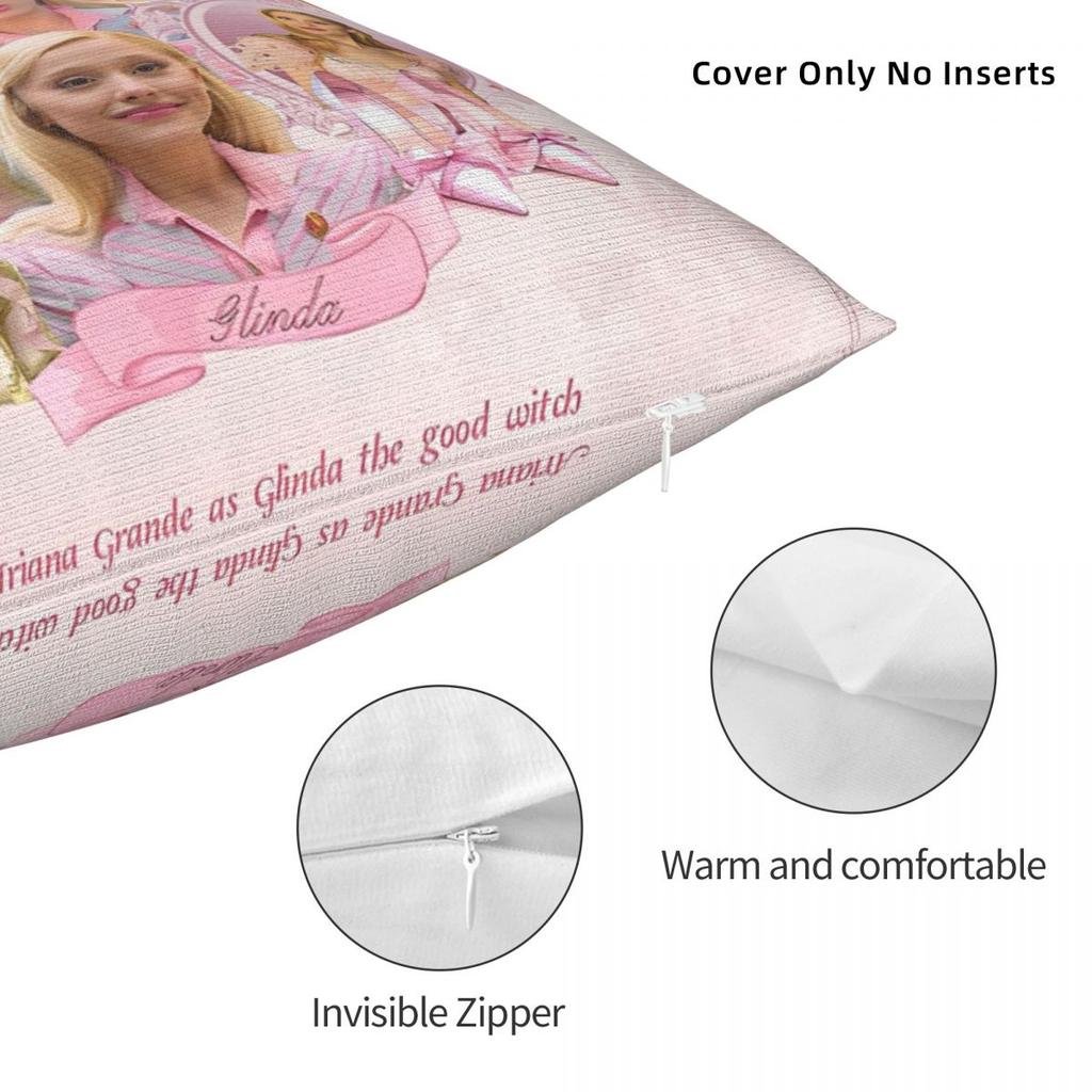 Wicked Glinda Elegant Good Witch Movie Pillow Cover Pillow Case For Sofa Home Decorative Cushion Cover Square Pillowcases