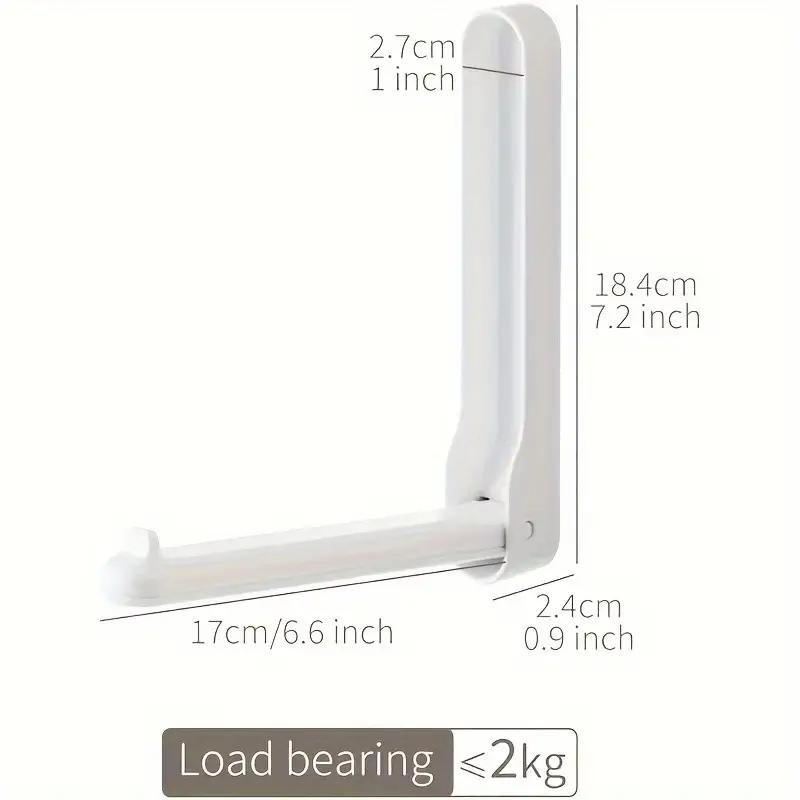 Perchero de secado de ropa plegable multifunción para accesorios del hogar, no requiere perforación, organizador de plástico para puerta de baño