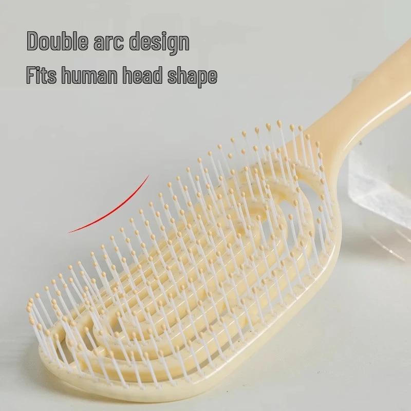 Anti-Static Airbag Massage Comb - Fluffy Styling & Detangling Brush for Ladies, Home, Students, Wet/Dry Use, Portable Vent Design