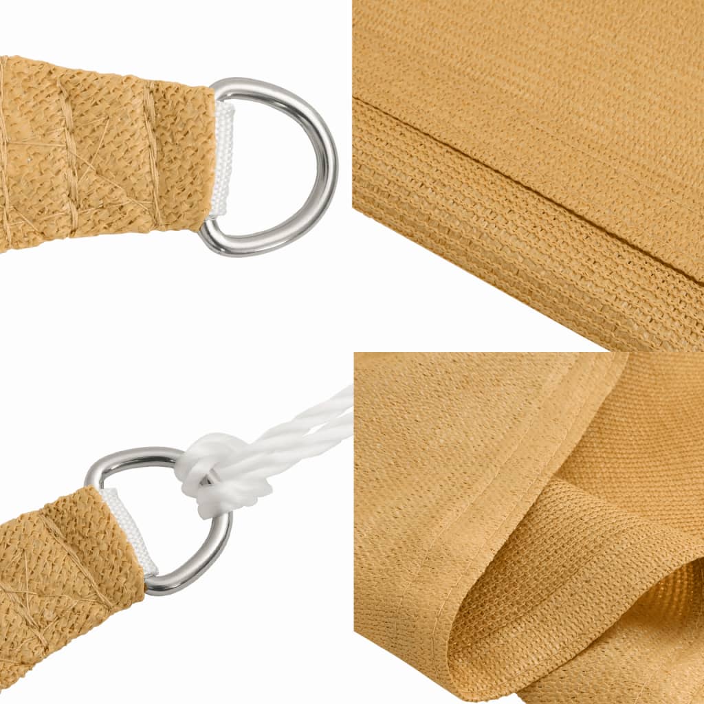 vidaXL Sonnensegel 160 g/m² Rechteckig Sandfarben 2x4 m HDPE