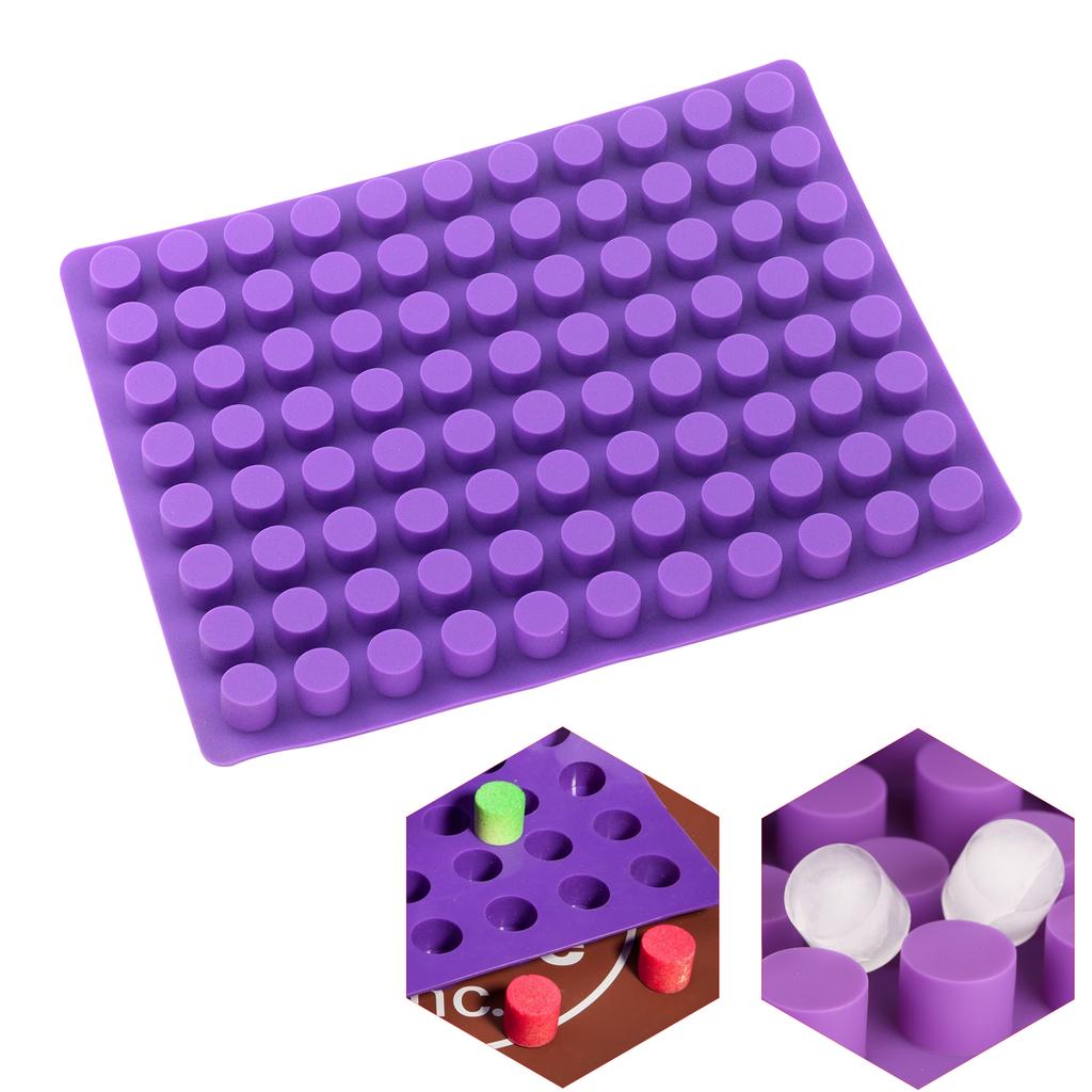 88 Cavities Mini Round Mini Cheese Cakes Molds Baking Silicone Mold for Chocolate Truffle Jelly and Candy Ice Mold