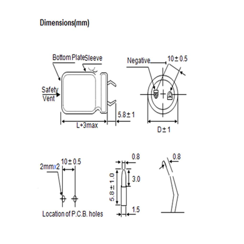63V 6800uF Radial Lead Aluminum Electrolytic Capacitors For Repairing LCD TVs and Consumer Electronics 25x50mm