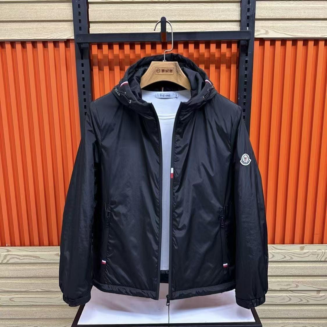 

Чоловіча двошарова бавовняна куртка з капюшоном у європейському стилі - Весна/Осінь, Модний повсякденний верхній одяг L чорний