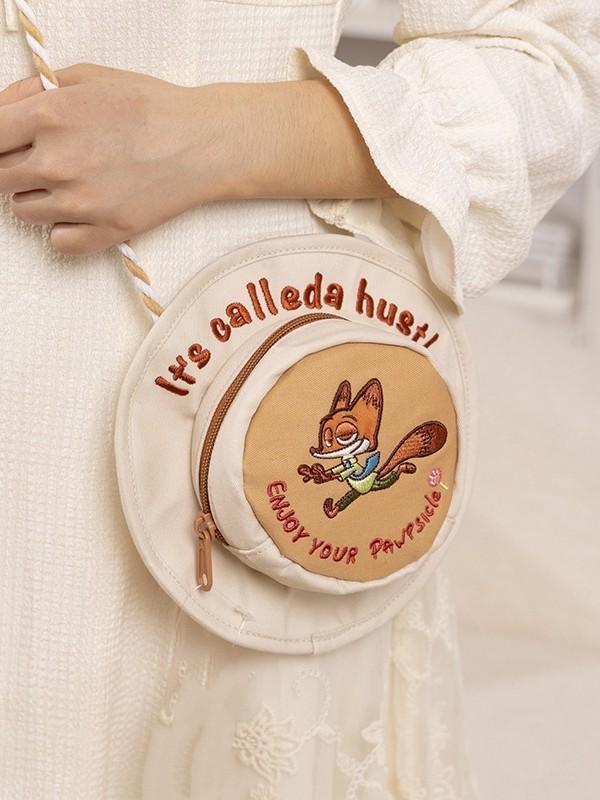 Mini Canvas Crossbody Bag With Zipper Closure For Daily Use