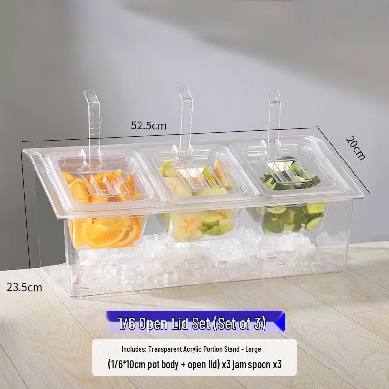 Transparent Plastic Condiment Organizer Box