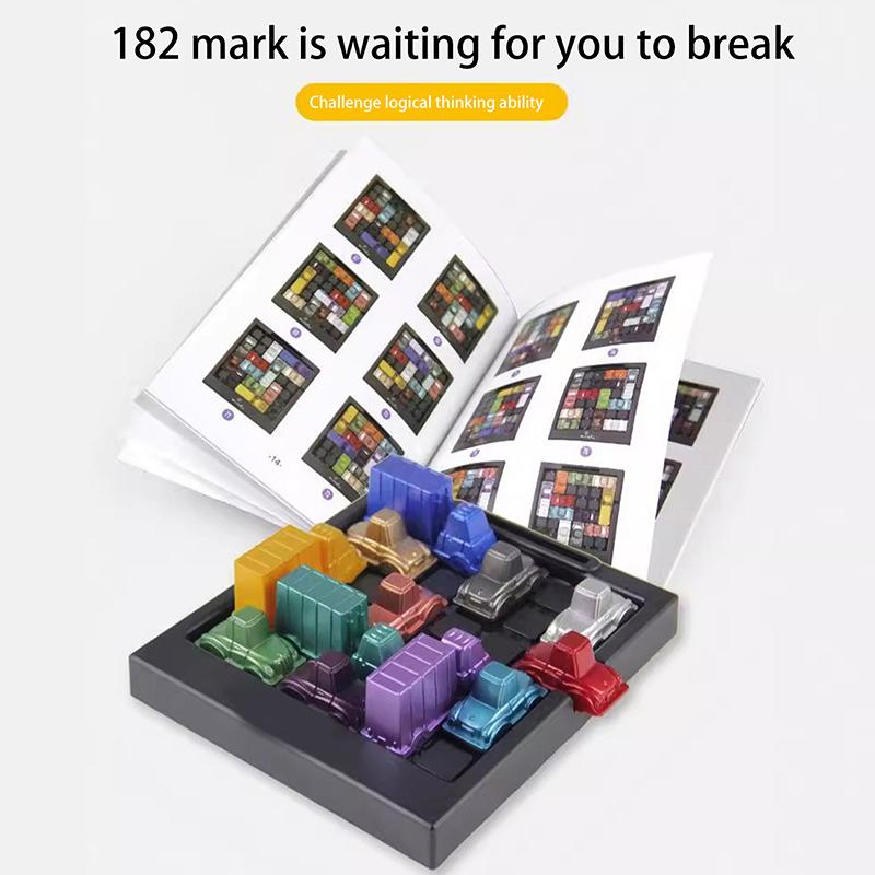 Puzzle Traffic Rush Hour Game Children'S Logical Thinking Car Educational Toys Parent-Child Parking Lot Toys Desktop Game