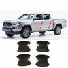 4pc For Toyot@ Tacoma 2016-23 Carbon Fiber Car Side Door Handle Bowl Cover Trim