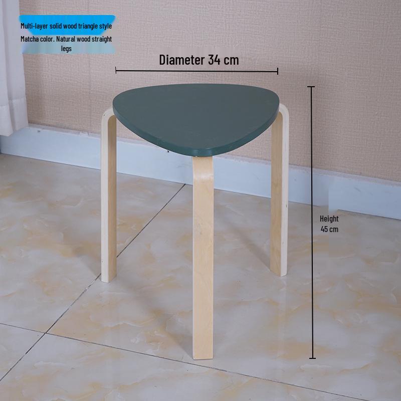 Solid Wood Stool - High & Low Styles: Commercial, Dining, Low, Simple, Adult Bentwood