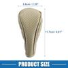 A ABSOPRO Car Shift Knob Cover for Universal Vehicles Interior Shift Gear Cover Trim Accessories Zipper Style Decorative Artificial Leather Beige