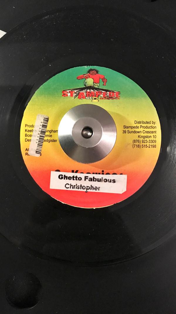 

7-дюймовая пластинка CHRISTOPHER, KING DAVID - Ghetto Fabuluos / Champions Of Cham НЕТ Stampede Produc Ямайский Регги, Ска и Даб Б/У