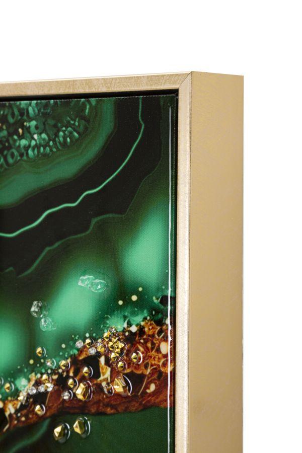 Lackiertes Wandbild mit Rahmen Smeraldy -A- Cm 82X4X62