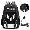 Football Star Peripheral Backpack Fashion Teen Usb Backpack Campus Student School Bag
