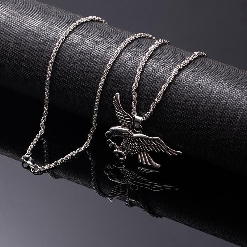 Classic Necklace Dapeng Spreading Wings Titanium Steel Pendant Men'S Eagle Spreading Wings Necklace Trendy Cool Personality Jewelry