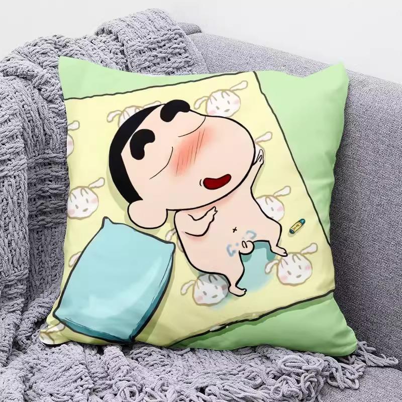 Cute Crayon Shin-chan Cartoon-Printed Pillowcases for a Cozy Sleep! Sofa cushion cover, room decoration, gifts